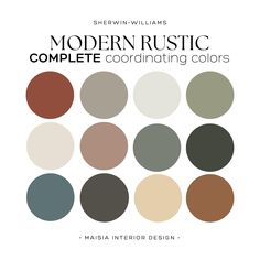 modern rustic complete coordinating colors for the interior design book by sheryln - williams