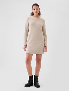 CashSoft Shaker-Stitch Mini Sweater Dress Plush Yarn, Mini Sweater, Everyday Luxury, Mini Sweater Dress, Clothing Accessories, Wrap Dress, Sweater Dress, Gap, New Arrivals