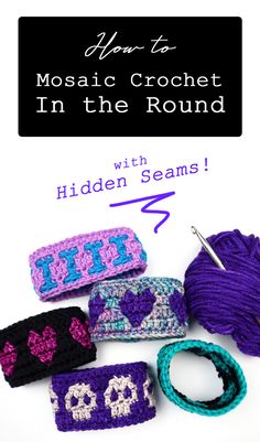 crochet in the round with hidden seams - part 3 by mosiaic crochet