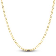 Fashioned in 14K yellow gold, this stylish women's 20-inch solid figaro link necklace is perfect for a bold layered look. The chain is approximately 3.8mm wide and secures in place with a lobster clasp. Figaro Chain Necklace, Jared The Galleria Of Jewelry, Figaro Chains, Figaro Chain, Layered Look, Link Necklace, Stylish Women, Chains Necklace, Lobster Clasp