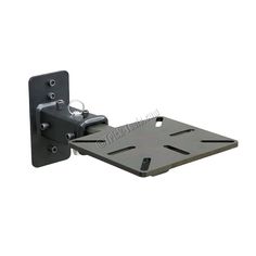 the mounting bracket is attached to the back of a wall mounted tv monitor, with two screws on each side