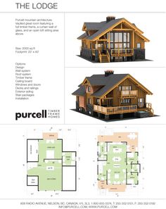 two story log cabin with loft plans and floor plan for the lodge, which is located in