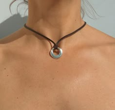 Ring Leather, Women Choker Necklace, Body Chains, Necklace Leather, Womens Chokers, Leather Chokers, Jewelry Lookbook