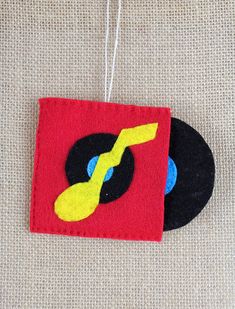 an ornament made to look like a record player