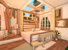 Colorful Cottage Bedroom, Colorful Cottage, House Floor Design, Small House Design Plans