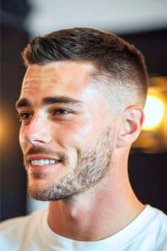 Side Fade Haircut Men, Clean Cut Men, Long Crew Cut, Very Short Hair Men, Crew Cut Haircut, Men Fade Haircut Short, Short Textured Hair, Round Face Men, Short Fade Haircut