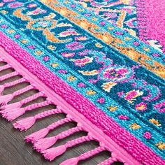 Surya Love LOV-2308 Area Rug Runner Image Pink And Blue Rug, Salon Suites, Updated Traditional, Preppy Room, Area Rug Collections, Pink Area Rug, Pink Room, Classic Rugs, Dorm Room Decor