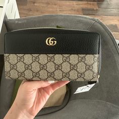 Brand New With Tags. Box, Dust Bag, Bag, And Tag Still Attached. No Low Ball Offers. Gucci Brown Wallets With Interior Card Slots, Brown Gucci Wallets With Interior Card Slots, Designer Rectangular Wallets With Gold-tone Hardware, Designer Wallets With Gold-tone Hardware, Designer Clutch Wallet With Gold-tone Hardware, Luxury Black Wallets With Gold-tone Hardware, Rectangular Gucci Wallet For Travel, Classic Gucci Wallet For Travel, Classic Gucci Travel Wallet