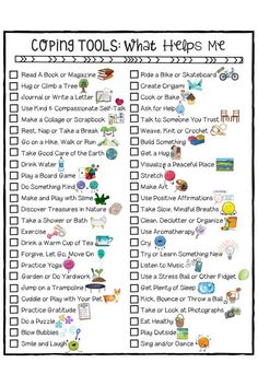 a printable coping tool that helps me to keep the kids entertained with their favorite activities