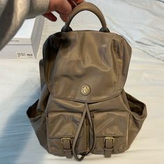 Tory Burch Nylon Drawstring Backpack. Great Condition Worn A Handful Of Times. Tory Burch Backpack, Tory Burch Bag, Drawstring Backpack, Tory Burch, Bag Lady, Backpacks, Women Shopping, Color