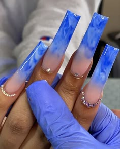 Candy Nail Art, Peeps Candy, Bunny Peeps, Blue Acrylic Nails, Drip Nails, Colored Acrylic Nails, Long Acrylic Nails Coffin, Acrylic Nails Coffin Pink, Long Square Acrylic Nails