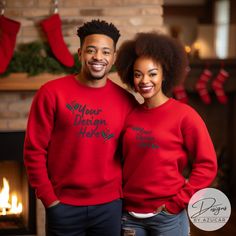 🎄  Gildan 18000 Comfort Colors 1566 Bella 3911 Crewneck Universal Mockup 🎄  Compliment your unique design this holiday season featuring this high quality digital mockup, showcasing a beautiful, African American couple with Christmas backdrop. This mockup will help spread the holiday cheer in your Etsy shop while elevating your designs to a new level!  If you are looking for more designs, check out the complete series of products! https://mockupsbyazucar.etsy.com ~~What To Expect~~ ❧ Digital Im Red Holiday Sweatshirt For Winter, Red Winter T-shirt, Holiday Crew Neck Sweater As Gift, Holiday Crew Neck Sweater As A Gift, Red Winter Sweatshirt As Gift, Red Crew Neck Top For Gift, Red Christmas Holiday Sweatshirt, Red Casual Holiday Sweatshirt, Casual Red Holiday Sweatshirt