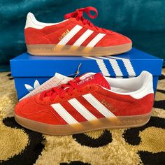 Brand New Never Worn Adidas Gazelle “Better Scarlet Gum”. Certified By The Goat. I Bought The Wrong Size And Missed The Return Deadline Red Gazelle, Fake Clothes, Adidas Originals Shoes, The Goat, Shoes Adidas, Adidas Gazelle, Christmas List, Adidas Women, Womens Shoes Sneakers