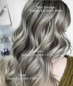 Lowlight Highlight, Grey Hair Lowlights, Mushroom Blonde, Grey Hair Looks, Hair Education