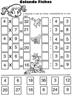 a worksheet with numbers and pictures to help students learn how to use them