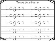 trace your name worksheet with the letter i in it's handwriting style