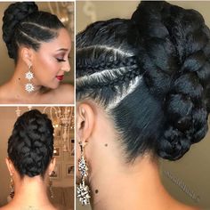 Braided Wedding Hairstyles Black Women, Hairstyles Cornrows, Hairstyles For Natural Hair, Makeup Hairstyles, Natural Hairstyle, Best Wedding Hairstyles