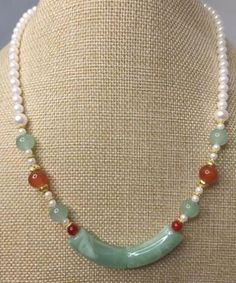 Fine Colorblock Jade Pearl Yingluo Pendant NecklaceMade of fine Jade Pearl Yingluo.Length: 45cm/17.55". Matches easily with daily hairstyle, dresses & Shirts Daily Hairstyles, Color Blocking, Jade, Pendant Necklace, Pendant, Hair Styles, Dresses