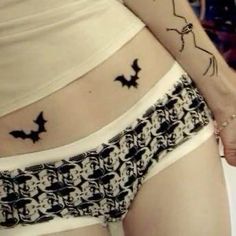 Emo Tattoos, Funky Tattoos, Bat Tattoo, Skeleton Tattoos, Cute Little Tattoos, Discreet Tattoos, Dream Tattoos, Hip Tattoo, Dope Tattoos