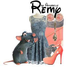 Ratatouille Disneybound, Fashionable Characters, Coral Boots, Subtle Cosplay, Remy Ratatouille, Disneybounding Ideas, Evening Cocktail Dresses, Disney Dress Up