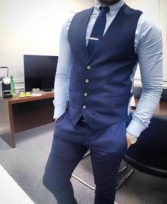 Vest Outfits Men, Best Suits For Men, Suits 2023, Navy Blue Vest, Blue Suit Men, Formal Men Outfit, Blue Vest, Designer Suits For Men, Fashion Suits For Men