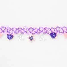 Purple Choker Necklace For Gift, Adjustable Purple Choker For Party, Adjustable Purple Choker, Purple Butterfly Charm Jewelry For Party, Purple Choker Necklace, Purple Choker, Tie Dye Heart