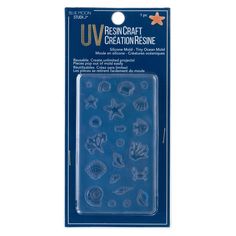 a package of clear plastic stamps with sea creatures on the front and bottom of it