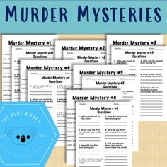 Check out these cool murder mystery activities to get your students engaged in inferencing and finding evidence. Laminate the sheets, make copies of the questions and have your students enjoy finding the murderer in the classroom. With wet erase marker, fill in names on the story sheets. Mystery Stem Activities, Library Mystery Activity, Mystery Party Games For Kids, Mystery Party Guest Game, Writing Mystery Murders, Inferencing Activities, Mystery Date, Mystery Stories, Mystery Minis