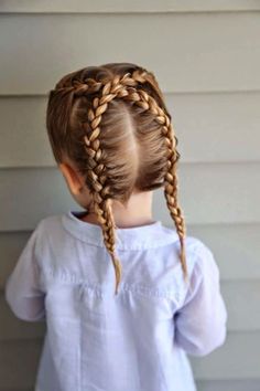 Ideas of braid Braids For Kids, Easy Braids, Kids Braided Hairstyles, Toddler Hair, Diy Hairstyles, Pretty Hairstyles