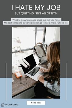 What to do when you’re stuck in a job you hate. Mindset shifts and actionable change to live a more fulfilled life. #mindset #fulfilment #selflove #positivechange #empowering #lifehacks Hating Your Job, Fulfilled Life, Digital Nomad Lifestyle, Feeling Trapped, Let It Out, Writing Advice, Full Time Work, Positive Change