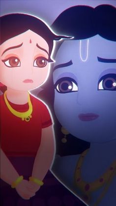 an animated image of two people, one with eyes wide open and the other without