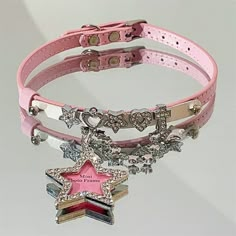 [$8.23]Pink Star Pendant PU Choker Cheap Pink Star-shaped Necklaces, Affordable Pink Star Necklaces, Pink Festival Jewelry, Cheap Pink Star-shaped Necklace, Tumblr Victoria Secret, Alicia Core, Facial Jewelry, Dancer Outfits, Pink Choker