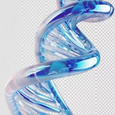 a blue and white spiral shaped object on a transparent background