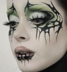 Cybersigilism Makeup, Cybergoth Makeup, Funky Makeup, Tattoo Makeup, Drag Make-up, Face Art Makeup, Graphic Makeup, Swag Makeup