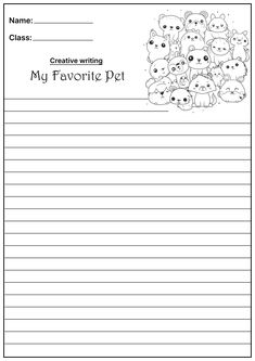 the writing paper for my favorite pet