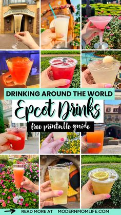 the ultimate guide to drinking around the world with text overlay that says,'best drinks in the world