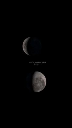 two phases of the moon taken from earth