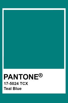 the pantone teal blue color is shown