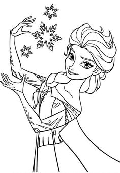 Coloring Pages for Kids Princess Coloring Pages For Kids, Snowflake Coloring Pages, Disney Princess Coloring Pages, Princess Coloring Pages