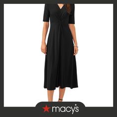 in stock Elbow Sleeve, Midi Dress With Sleeves, Twist Front, Black Midi Dress, In Store, Pick Up, Buy Online, Midi Dress, Twist