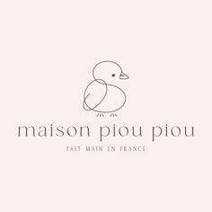 the logo for maison plou - pjou, a french restaurant with a bird on