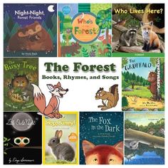 children's books about the forest and other animals are featured in this collage