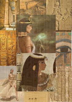 an image of egyptian art collage