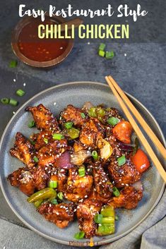 Try this restaurant-style crispy and flavorful Chilli Chicken at home with this easy recipe. Boneless chicken is marinated in flavorful sauces, fried until crispy, this is stir fried with lots of ginger, garlic, onions, bell peppers and sauces. | #chillichicken #indochinese #indianfood #indianstreetfood | pipingpotcurry.com Chilli Chicken Recipe, Chicken Diet, Chilli Paneer, Red Chili Sauce, Chilli Chicken, Cooked Veggies, Chinese Dishes, Chicken Chili, Boneless Chicken