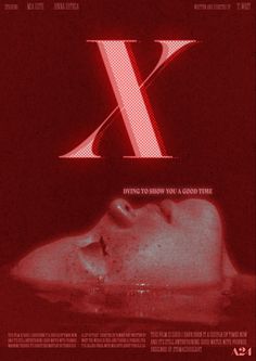 a movie poster with the letter x on it