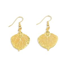 24k Gold Dipped Aspen Leaf Dangle Earrings ,Jewelry,Earrings,Drop & Dangle Earrings;,Jewelry,Earrings,Themed Earrings,Leaves Shepherd hook;Dangle;Gold-tone;24k gold-plated;Natural;Gift Boxed Length of Item:46 mm, Item Weight U/M:gm, Width of Item:26 mm, Product Type:Jewelry, Jewelry Type:Earrings, Sold By Unit:Pair, Gender:Women's, Earring Closure:French Wire, Earring Type:Drop & Dangle Size: one size.  Color: Metal Type.  Gender: unisex.  Age Group: adult. Aspen Leaf, Buy Earrings, Sparkle Earrings, Gold Dipped, Gold Earrings Dangle, Fine Jewelry Gift, Online Earrings, Earrings Collection, Leaf Earrings