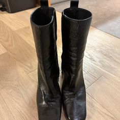 Only Worn Once Great Condition Light Tears On The Left Ankle Heels Size 38 Comes With Box And Dust Bag Ankle Heels, Ann Demeulemeester, Bootie Boots, Ankle Boots, Dust Bag, Size 7, Women Shoes, Boots, Heels