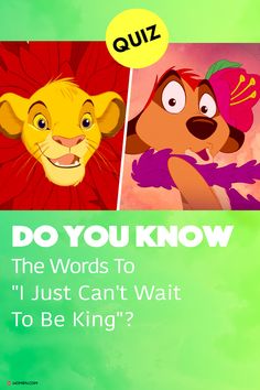 the lion and the mouse quiz is shown with two pictures of each character, one saying do you know?