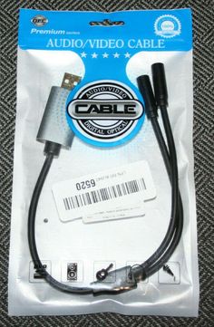 the cable is plugged in to an audio / video cable