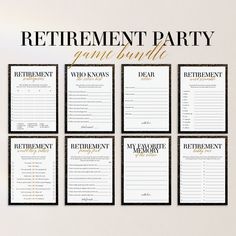 the printable retirement party game bundle